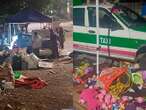 Taxi sin frenos causa daños en tianguis de Xalapa; comerciante agrede al conductor