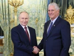 Presidente de Cuba se reúne con Putin y reafirman unidad
