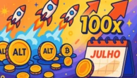 Potencial de 100x? Veja quais criptos baratas podem explodir em julho