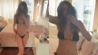 Luciana Gimenez posa de biquíni e reclama do frio: ‘Tentei pegar um sol, mas que ingenuidade’
