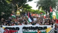 Milhares de pessoas protestam contra ações de Israel em Gaza à margem do Festival de Veneza