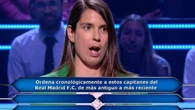 Una concursante de '¿Quién quiere ser millonario?', en aprietos por culpa de un antiguo capitán del Real Madrid