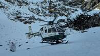 El GREIM de Huesca rescata a un montañero que se había precipitado por una ladera de 400 metros