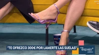 Ofrecen 300 € a una trabajadora de 'Espejo Público' por dejar lamerse las suelas de sus zapatos