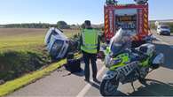 Tráfico de la Guardia Civil de Navarra mantiene su actividad y atiende un accidente en Olite grave en