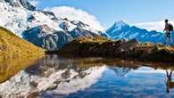 El lago con el agua 