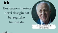 Muere el filósofo y pensador Joxe Azurmendi