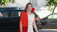 El estilismo flamenco de Leticia Fernández horas antes de su boda con Piergiacomo Agostini en Jerez de la Frontera