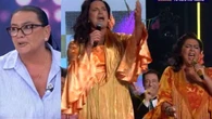 María del Monte al ver caracterizado a Bertín Osborne para imitarla: "La giralda vestida de gitana"