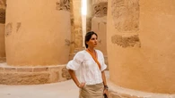 El look de Lourdes Montes en Egipto que es perfecto para meter en tu maleta de vacaciones a cualquier edad
