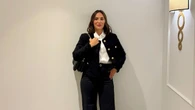 El look más clásico (y parisino) de Tamara Falcó con chaqueta de tweed pese al calor en Madrid y zapatos Mary Jane