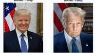 El retrato oficial de Trump como presidente, a medio camino entre su ficha policial y el Juego del Calamar