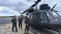 El Ejército de Tierra recibe en Tenerife el primer helicóptero AB-212 procedente de la Armada