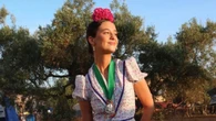 Victoria Federica estrena una bata rociera de la firma de Lourdes Montes después del homenaje a su madre