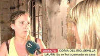 Una mujer denuncia que su ex le ha quemado su casa: "No hemos podido salvar prácticamente nada"