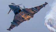 Captan la secuencia completa del choque de una gaviota contra la cabina de un Eurofighter español