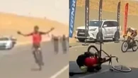 La chulería se paga: un ciclista celebra el triunfo antes de tiempo y provoca un aparatoso accidente
