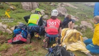 La Guardia Civil de Huesca auxilia a dos barranquistas dee Paqmplona que sufrieron un araque de pánico