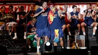 La gorra viral de Ferran Torres en la apoteósica celebración en Madrid: "Make Spain Great Again"