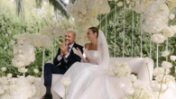 Santiago Cañizares se casa en Valencia y el vestido de su novia es toda una lección de elegancia minimalista