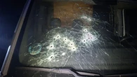 Así ha quedado el coche de la Guardia Civil tras el tiroteo por los narcos en Huelva