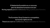 RTVE emite un rótulo por Palestina a la hora en la que debía comenzar Eurovisión 2026