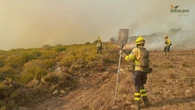 Hasta 30 medios trabajan en el fuego de Peñalba de la Sierra (Guadalajara) que afecta ya a 1.800 hectáreas