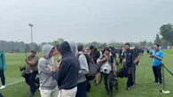 La tormenta obliga a suspender el último entrenamiento de España previo a la final
