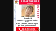 Buscan a un menor de 12 años desaparecido hace casi una semana en Aranjuez