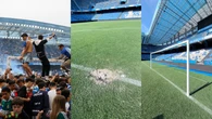 El España - Irak, en riesgo por los destrozos en el césped y la grada de Riazor por la invasión de campo