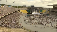 Sigue en directo la vigilia del papa León XIV en el Estadio Olímpico Lluís Companys de Barcelona