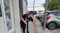 Una voluntaria recoge 8.000 colillas para evitar que lleguen al mar tras la fiesta del marisco de O Grove