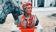 Vandalizan la estatua en honor a Sancho García, el abuelo de Daniel Sancho