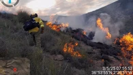 Activada la fase de preemergencia por el incendio forestal en Huércal, Almería