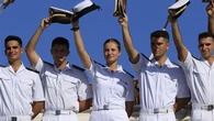 La princesa Leonor, abanderada en la jura de bandera en el Juan Sebastián Elcano en Cartagena