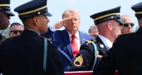 Trump attends dignified transfer for 4 dead U.S. soldiers, 12th night of strikes launched
