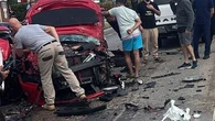 Man dies following nine-vehicle crash in Sydney's south-west