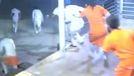 Maintenance worker arrested after 10 inmates escape US jail