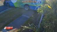 School bus rolls onto Brisbane man's fence moments after dropping kids off