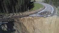 Large chunk of US highway 'catastrophically fails', causing gaping chasm