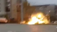 Footage shows moment Russian drone strikes Ukrainian kindergarten