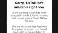 TikTok went dark in the United States on Saturday night (local time), less than two hours before a ban was slated to go into effect.