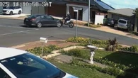 CCTV captures moment motorbike rider somehow survives high-speed crash
