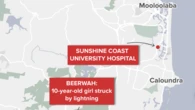 Lightning strike leaves Queensland girl fighting for life