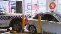 Police car rammed before arrest outside Melbourne petrol station