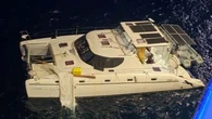 Cruise ship crew rescues four people and three dogs from stricken boat