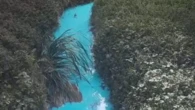 Why a Melbourne creek is flowing bright blue