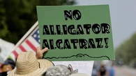 Protesters line highway to oppose Trump's 'Alligator Alcatraz'