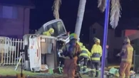 Two men hospitalised after high-speed crash in Sydney