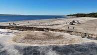 Moment sinkhole forms near popular camping spot in Queensland